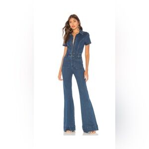 Everhart Jumpsuit in Lunar Blue (worn once to a rodeo)